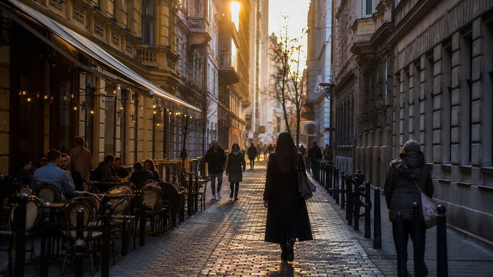 Történelmi utca Pest belvárosában, a zsidónegyed közelében, a BookBudapest apartmanok környékén.